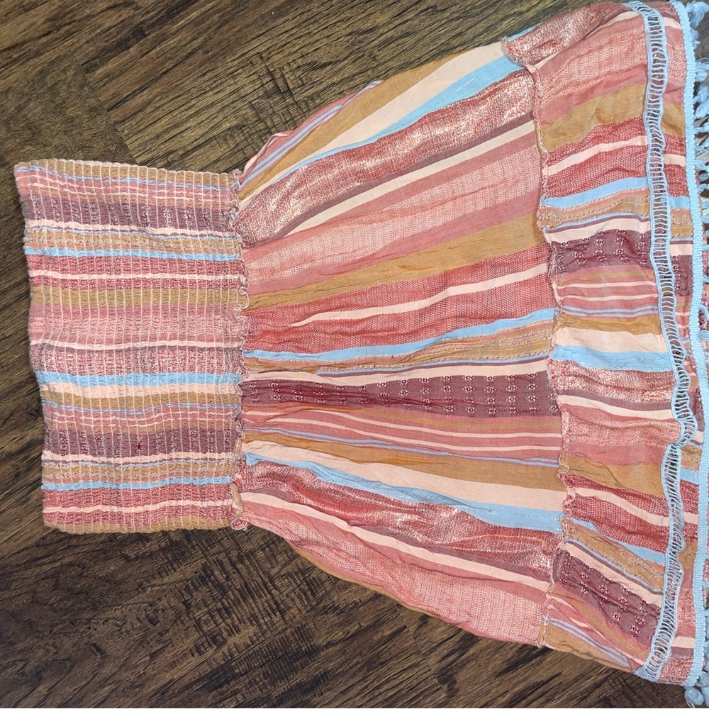 Island Vibes Strapless Dress - Multicolor